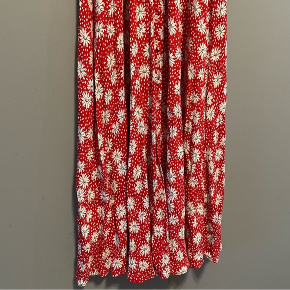 Zara - Red and White Long Sleeve Wrap Sundress (Size S) - Picture 4 of 10